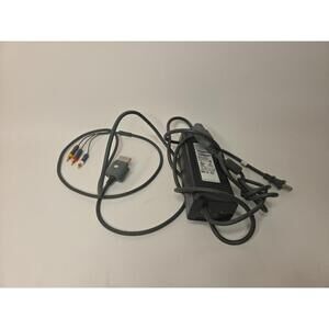OEM Microsoft Xbox 360 Fat Power Supply Cord Brick Adapter &  AV Cable!